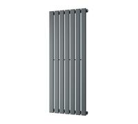 Uk Radiators 2197Btu H1200mm X W476mm Anthracite Flat Tube Vertical Designer Radiator Typhoon
