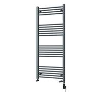 Uk Radiators 2232Btu H1400mm X W600mm Anthracite Straight Ladder Thermostatic Wifi Dual Fuel Heated Towel Rail Zennor