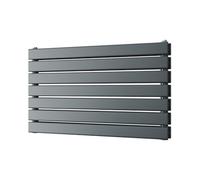 UK Radiators 2249BTU H476mm x W800mm Anthracite Flat Tube Horizontal Designer Radiator Typhoon Axis