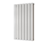 Uk Radiators 2249Btu H800mm X W476mm White Flat Tube Horizontal Designer Radiator Typhoon