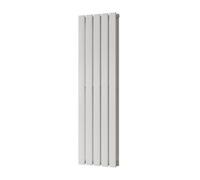 Uk Radiators 2436Btu H1200mm X W340mm White Flat Tube Vertical Designer Radiator Typhoon