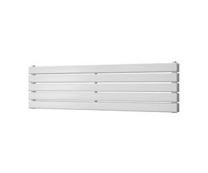 UK Radiators 2436BTU H340mm x W1200mm White Flat Tube Horizontal Designer Radiator Typhoon Axis
