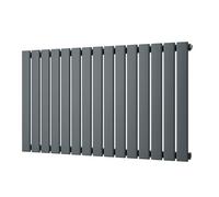Uk Radiators 2481Btu H600mm X W1020mm Anthracite Flat Tube Horizontal Designer Radiator Typhoon