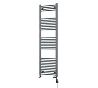 Uk Radiators 2549Btu H1800mm X W500mm Anthracite Straight Ladder Thermostatic Wifi Dual Fuel Heated Towel Rail Zennor