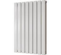 UK Radiators 2573BTU H800mm x W544mm White Flat Tube Horizontal Designer Radiator Typhoon