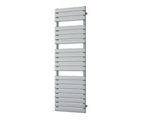Uk Radiators 2699Btu H1564mm X W500mm Silver Flat Tube Designer Heated Towel Rail Typhoon