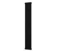 Uk Radiators 2726Btu H1800mm X W284mm Black 2 Column Vertical Traditional Cast-Iron Style Radiator Alpha