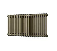 UK Radiators 2859BTU H500mm x W988mm Antique Brass 2 Column Horizontal Traditional Cast-Iron Style Radiator Alpha