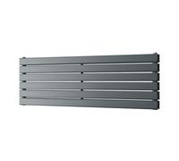 Uk Radiators 2924Btu H408mm X W1200mm Anthracite Flat Tube Horizontal Designer Radiator Typhoon Axis