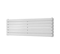 UK Radiators 2924BTU H408mm x W1200mm White Flat Tube Horizontal Designer Radiator Typhoon Axis