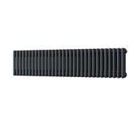 UK Radiators 3153BTU H300mm x W1355mm Anthracite 3 Column Horizontal Traditional Cast-Iron Style Radiator Alpha - with Feet
