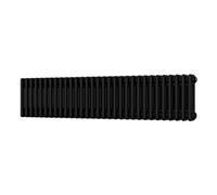 Uk Radiators 3153Btu H300mm X W1355mm Black 3 Column Horizontal Traditional Cast-Iron Style Radiator Alpha - With Feet