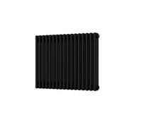 Uk Radiators 3337Btu H600mm X W777mm Black 3 Column Horizontal Traditional Cast-Iron Style Radiator Alpha - With Feet