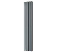Uk Radiators 3419Btu H1800mm X W340mm Anthracite Flat Tube Vertical Designer Radiator Typhoon
