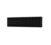 UK Radiators 3569BTU H300mm x W1164mm Black 4 Column Horizontal Traditional Cast-Iron Style Radiator Alpha