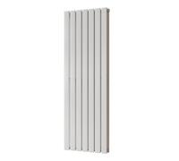 Uk Radiators 3641Btu H1400mm X W476mm White Flat Tube Vertical Designer Radiator Typhoon