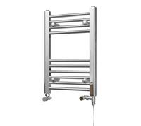Uk Radiators 427Btu H600mm X W400mm Chrome Straight Ladder Standard Dual Fuel Heated Towel Rail Zennor