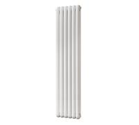 Uk Radiators 4327Btu H1800mm X W437mm White Round Tube Vertical Traditional Cast-Iron Style Radiator Sherwood