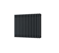 Uk Radiators 4384Btu H600mm X W768mm Anthracite 4 Column Horizontal Traditional Cast-Iron Style Radiator Alpha - With Feet