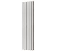Uk Radiators 4787Btu H1800mm X W476mm White Flat Tube Vertical Designer Radiator Typhoon