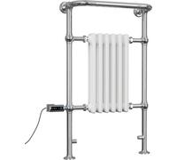 Uk Radiators 500W H963mm X W583mm White Traditional Thermostatic Wifi Column Electric Heated Towel Rail Arundel