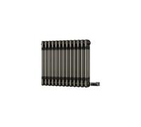 Uk Radiators 600W H500mm X W599mm Raw Metal Electric 3 Column Horizontal Traditional Cast-Iron Style Radiator Alpha