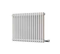 UK Radiators 700W H600mm x W768mm White Electric 2 Column Horizontal Traditional Cast-Iron Style Radiator Alpha