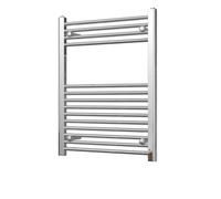 Uk Radiators 833Btu H800mm X W600mm Chrome Straight Ladder Heated Towel Rail Zennor
