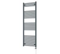 Uk Radiators 900W H1800mm X W600mm Anthracite Curved Ladder Thermostatic Electric Heated Towel Rail Zennor