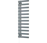 Uk Radiators Agar Anthracite Standard Heated Towel Rail Flat Tube Bathroom Radiator 600W - (H) 1564 X (W) 500mm