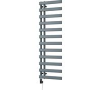 Uk Radiators Agar Anthracite Thermostatic Heated Towel Rail Flat Tube Wifi Bathroom Radiator 600W - (H) 1564 X (W) 500mm