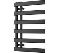 Uk Radiators Agar Flat Tube Heated Bathroom Towel Rail Black Btu1092 - (H) 748 X (W) 500mm