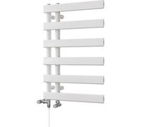 Uk Radiators Agar Flat Tube Standard Dual Fuel Heated Bathroom Towel Rail White Btu1092 - (H) 748 X (W) 500mm