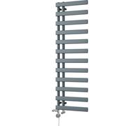 Uk Radiators Agar Flat Tube Thermostatic Dual Fuel Heated Bathroom Towel Rail Anthracite Btu2187 - (H) 1564 X (W) 500mm