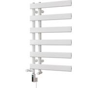 Uk Radiators Agar Flat Tube Thermostatic Wifi Dual Fuel Heated Bathroom Towel Rail White Btu1092 - (H) 748 X (W) 500mm