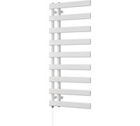 Uk Radiators Agar White Standard Heated Towel Rail Flat Tube Bathroom Radiator 500W - (H) 1156 X (W) 500mm