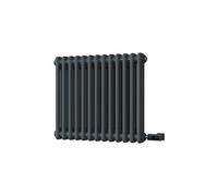 Uk Radiators Alpha Anthracite Double Column Horizontal Steel Smart Oil-Free Radiator 300W - (H) 500 X (W) 592mm