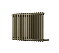 Uk Radiators Alpha Antique Brass Double Column Horizontal Steel Smart Oil-Free Radiator 700W (H) 600 X (W) 768mm