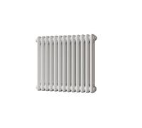 Uk Radiators Alpha Double Column Horizontal Traditional Cast-Iron Style Radiator W/ Feet White Btu1713 - (H) 500 X (W) 592mm