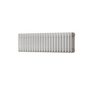 Uk Radiators Alpha Quad Column Horizontal Traditional Cast-Iron Style Radiator W/ Feet White Btu3030 - (H) 300 X (W) 988mm