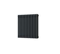 Uk Radiators Alpha Triple Column Horizontal Traditional Cast-Iron Style Radiator Anthracite Btu2573 - (H) 600 X (W) 599mm