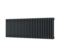 Uk Radiators Alpha Triple Column Horizontal Traditional Cast-Iron Style Radiator Anthracite Btu4924 - (H) 500 X (W) 1355mm