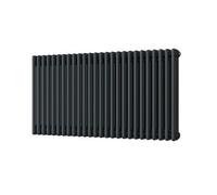 Uk Radiators Alpha Triple Column Horizontal Traditional Cast-Iron Style Radiator Anthracite Btu5053 - (H) 600 X (W) 1177mm