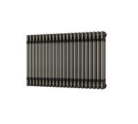 Uk Radiators Alpha Triple Column Horizontal Traditional Cast-Iron Style Radiator Raw Metal Btu4289 - (H) 600 X (W) 999mm