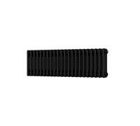 Uk Radiators Alpha Triple Column Horizontal Traditional Cast-Iron Style Radiator W/ Feet Black Btu2324 - (H) 300 X (W) 999mm