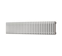 Uk Radiators Alpha Triple Column Horizontal Traditional Cast-Iron Style Radiator W/ Feet White Btu3153 - (H) 300 X (W) 1355mm