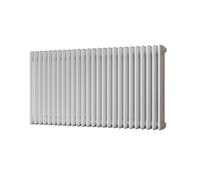Uk Radiators Alpha Triple Column Horizontal Traditional Cast-Iron Style Radiator White Btu5053 - (H) 600 X (W) 1177mm