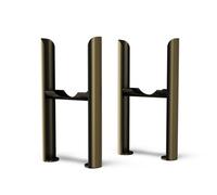 Uk Radiators Alpha Triple Column Radiator Feet Antique Brass - (H) 200 X (W) 79mm