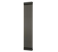 Uk Radiators Alpha Triple Column Vertical Traditional Cast-Iron Style Radiator Raw Metal Btu4398 - (H) 1800 X (W) 376mm