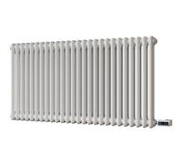Uk Radiators Alpha White Double Column Horizontal Steel Smart Oil-Free Radiator 1200W - (H) 600 X (W) 1164mm